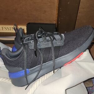 Adidas Cloudfoam Comfort Gray and Black Sneakers